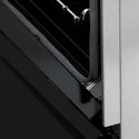 ZLINE 36 in. 4.6 cu. ft. Legacy Dual Fuel Range with 6 Burner Gas Cooktop and Electric Convection Oven in Satin Stainless Steel and Black Matte Door (RAS-BLM-36)