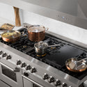 ZLINE 60 in. 7.4 cu. ft. Legacy Dual Fuel Range with Gas Cooktop and 2 Electric Convection Ovens in Satin Stainless Steel with 8 Brass Burners (RAS-SN-BR-60)