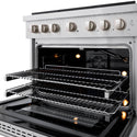 ZLINE 36 in. 5.2 cu. ft. Paramount Gas Range with 6 burner Cooktop and Convection Gas Oven in Satin Stainless Steel (SGRS-36)