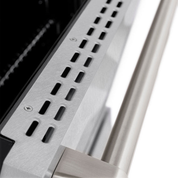 ZLINE 30 in. 4.2 cu. ft. Paramount Gas Range with 4 Burner DuoPro™ Cooktop and Convection Gas Oven in Satin Stainless Steel (PSGRS-30)