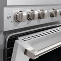 ZLINE 36 in. 5.2 cu. ft. Paramount Gas Range with 6 Burner DuoPro™ Cooktop and Convection Gas Oven in Satin Stainless Steel (PSGRS-36)