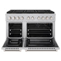 ZLINE 48 in. 6.7 cu. ft. Paramount Gas Range with 8 Burner DuoPro™ Cooktop and Dual Ovens in Satin Stainless Steel (PSGRS-48)