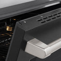 ZLINE 24 in. 3.2 cu. ft. Paramount Induction Range with 3 Element Cooktop and Electric Convection Oven in Satin Stainless Steel with Black Matte Door (SINRS-BLM-24)