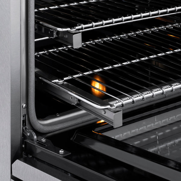 ZLINE Autograph Edition 24 in. 3.2 cu. ft. Paramount Induction Range with 3 Element Cooktop and Electric Convection Oven in Satin Stainless Steel with Matte Black Accents (SINRSZ-24-MB)