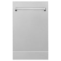 ZLINE 18 in. Tallac Series 3rd Rack Top Control Dishwasher with Satin Stainless Steel Panel and Stainless Steel Tub, 51dBa (DWV-SN-18)