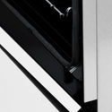 ZLINE 24 in. 2.8 cu. ft. Legacy Dual Fuel Range with 4 Burner Gas Cooktop and Electric Convection Oven in Satin Stainless Steel and White Matte Door (RAS-WM-24)