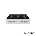 ZLINE 36 in. Paramount Gas Rangetop with 6 Burner DuoPro™ Cooktop in Satin Stainless Steel (PSRTS-36)