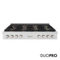 ZLINE 48 in. Paramount Gas Rangetop with 8 Burner DuoPro™ Cooktop in Satin Stainless Steel (PSRTS-48)