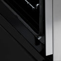 ZLINE 24 in. 2.8 cu. ft. Legacy Dual Fuel Range with 4 Burner Gas Cooktop and Electric Convection Oven in Stainless Steel and Black Matte Door (RA-BLM-24)
