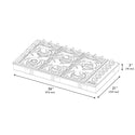 ZLINE 36 in. Gas Cooktop with 6 Burners (RC36) dimensional diagram with measurements.