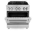 ZLINE 30 in. 4.0 cu. ft. Legacy Dual Fuel Range with 4 Burner Gas Cooktop and Electric Convection Oven in Stainless Steel (RA30)