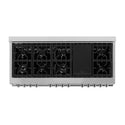 ZLINE 60 in. 7.4 cu. ft. Legacy Dual Fuel Range with 9 Burner Gas Cooktop and 2 Electric Convection Ovens in DuraSnow® Stainless Steel with Griddle (RAS-SN-GR-60)