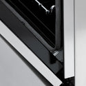 Close-up StayPut Oven Door Hinges on ZLINE Autograph Edition 48 in. 6.0 cu. ft. Dual Fuel Range with Gas Stove and Electric Oven in Stainless Steel with Polished Gold Accents (RAZ-48-G)