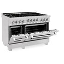 ZLINE 48 in. 6.0 cu. ft. Range with Natural Gas Stove and Natural Gas Oven in Fingerprint Resistant Stainless Steel (RGS-SN-48)