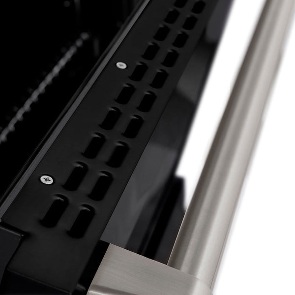 ZLINE 48 in. 6.7 cu. ft. Paramount Dual Fuel Range with 8 Burner DuoPro™ Cooktop and Dual Ovens with Black Matte Doors (PSDR-BLM-48)