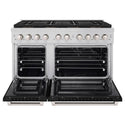 ZLINE 48 in. 6.7 cu. ft. Paramount Dual Fuel Range with 8 Burner DuoPro™ Cooktop and Dual Ovens with Black Matte Doors (PSDR-BLM-48)