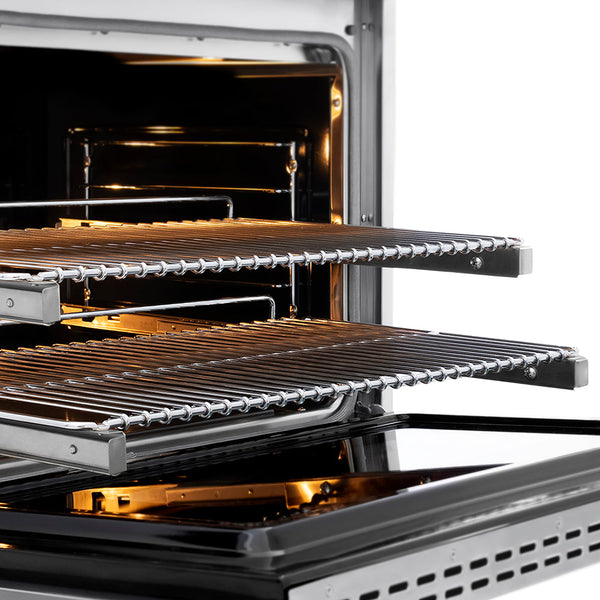 ZLINE Autograph Edition 36 in. 5.2 cu. ft. Paramount Dual Fuel Range with 6 Burner DuoPro™ Cooktop and Electric Convection Oven in Stainless Steel and Matte Black Accents (PSDRZ-36-MB)