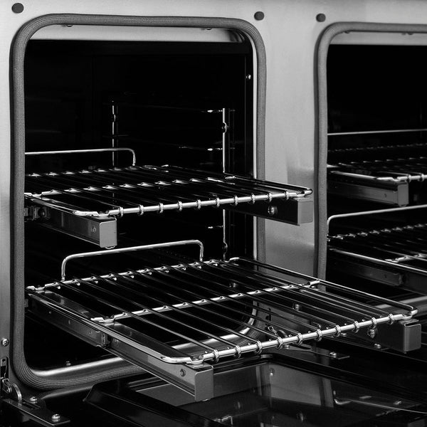 ZLINE Autograph Edition 48 in. 6.7 cu. ft. Paramount Dual Fuel Range with 8 Burner DuoPro™ Cooktop and Dual Ovens with White Matte Doors and Matte Black Accents (PSDRZ-WM-48-MB)