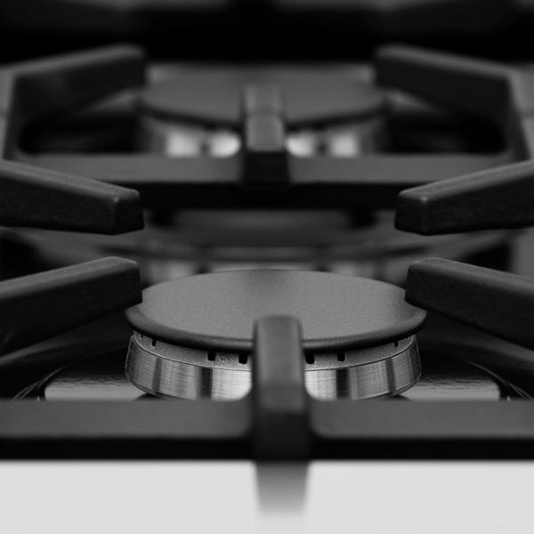 Cast-iron grates and burners on ZLINE RT30 Rangetop.