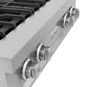 ZLINE Kitchen Package with Refrigeration, 30 in. Stainless Steel Rangetop, 30 in. Range Hood, 30 in. Single Wall Oven and 24 in. Tall Tub Dishwasher (5KPR-RTRH30-AWSDWV) 
