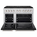 ZLINE 48 in. 6.7 cu. ft. Paramount Gas Range with 8 Burner DuoPro™ Cooktop and Dual Ovens with Black Matte Doors (PSGR-BLM-48)