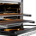 ZLINE Autograph Edition 36 in. 5.2 cu. ft. Paramount Gas Range with 6 Burner DuoPro™ Cooktop and Convection Gas Oven with White Matte Door and Polished Gold Accents (PSGRZ-WM-36-G)