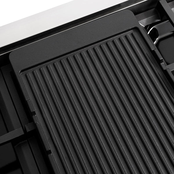 ZLINE Autograph Edition 48 in. 6.7 cu. ft. Paramount Gas Range with 8 Burner DuoPro™ Cooktop and Dual Ovens in Stainless Steel with Polished Gold Helix Handles and Accents (PSGRZ-48-KG)