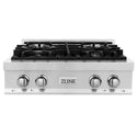 ZLINE 30 in. Porcelain Gas Rangetop with 4 Gas Burners (RT30) front, oven closed.