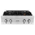ZLINE 30 in. Legacy Gas Rangetop with 4 Brass Burners and Porcelain Cooktop in Stainless Steel (RT-BR-30)