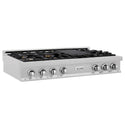 ZLINE 48 in. Legacy Gas Rangetop with 7 Burners and Porcelain Cooktop in Stainless Steel (RT48)