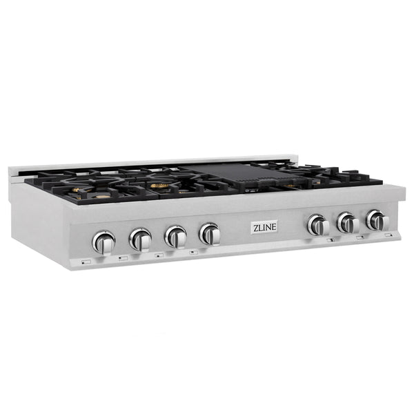 ZLINE 48 in. Legacy Gas Rangetop with 7 Burners and Porcelain Cooktop in Stainless Steel (RT48)