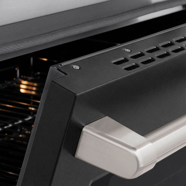 ZLINE 30 in. 4.2 cu. ft. Paramount Induction Range with 4 Element Cooktop and Electric Convection Oven in Stainless Steel with Black Matte Door (SINR-BLM-30)