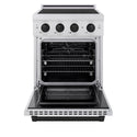 ZLINE Autograph Edition 24 in. 3.2 cu. ft. Paramount Induction Range with 3 Element Cooktop and Electric Convection Oven in Stainless Steel with Matte Black Accents (SINRZ-24-MB)
