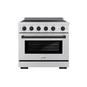 ZLINE Autograph Edition 36 in. 5.2 cu. ft. Paramount Induction Range with 5 Element Cooktop and Electric Convection Oven in Stainless Steel with Matte Black Accents (SINRZ-36-MB)