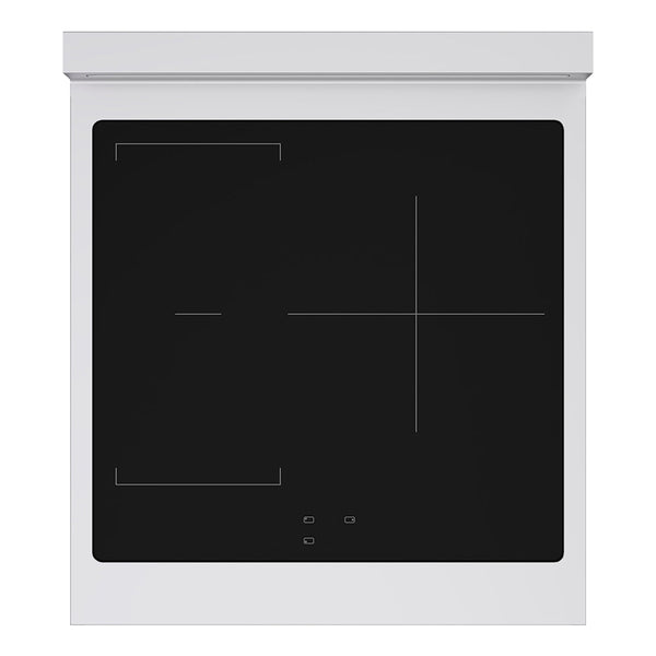 ZLINE Autograph Edition 24 in. 3.2 cu. ft. Paramount Induction Range with 3 Element Cooktop and Electric Convection Oven in Stainless Steel with White Matte Door and Polished Gold Accents (SINRZ-WM-24-G)
