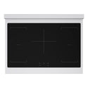 ZLINE Autograph Edition 36 in. 5.2 cu. ft. Paramount Induction Range with 5 Element Cooktop and Electric Convection Oven in Stainless Steel with White Matte Door and Polished Gold Accents (SINRZ-WM-36-G)