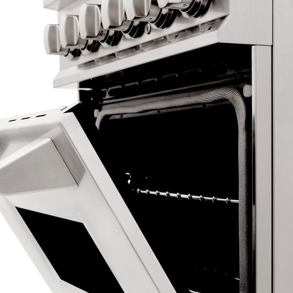 ZLINE 24 in. Professional Dual Fuel Range with Color Door Options (RA24)-Ranges- ZLINE Kitchen and Bath