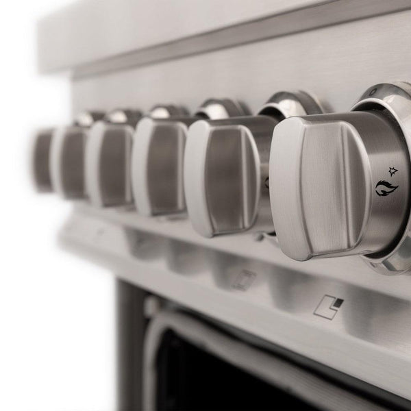 ZLINE 24 in. Professional Dual Fuel Range with Color Door Options (RA24)-Ranges- ZLINE Kitchen and Bath