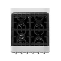 ZLINE 24 in. 2.8 cu. ft. Legacy Dual Fuel Range with 4 Burner Gas Cooktop and Electric Convection Oven in Stainless Steel with Griddle (RA-GR-24)