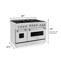 ZLINE 48 in. 6.0 cu. ft. Range with Natural Gas Stove and Natural Gas Oven in Fingerprint Resistant Stainless Steel (RGS-SN-48)