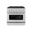 ZLINE 36 in. 5.2 cu. ft. Paramount Gas Range with 6 Burner Cooktop and Convection Gas Oven in Stainless Steel (SGR36)