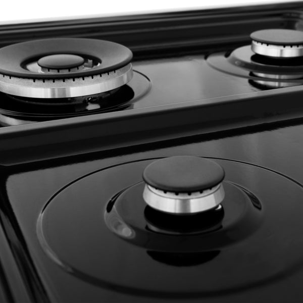 ZLINE 30 in. 4.0 cu. ft. Legacy Dual Fuel Range with 4 Burner Gas Cooktop and Electric Convection Oven in Stainless Steel and Red Matte Door (RA-RM-30)
