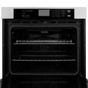 ZLINE wall oven front with door open.