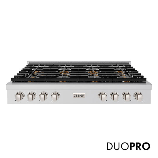ZLINE 48 in. Paramount Gas Rangetop with 8 Burner DuoPro™ Cooktop in Stainless Steel (PSRT48)