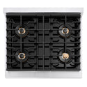ZLINE Autograph Edition 30 in. Paramount Gas Rangetop with 4 Burner DuoPro™ Cooktop in Stainless Steel and Polished Gold Accents (PSRTZ-30-G)