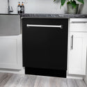 ZLINE 24 in. Tallac Series 3rd Rack Dishwasher with Auto Door Open Drying, 51dBa, Black Matte Panel (DWV-BLM-24)
