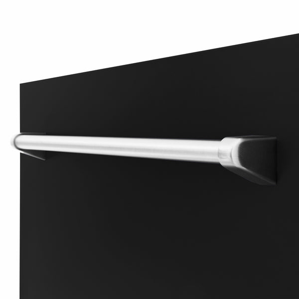 ZLINE 24 in. Tallac Series 3rd Rack Dishwasher with Auto Door Open Drying, 51dBa, Black Matte Panel (DWV-BLM-24)