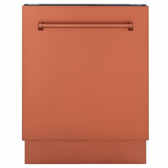 ZLINE 24 in. Tallac Series 3rd Rack Dishwasher with Auto Door Open Drying, 51dBa, Copper Panel (DWV-C-24)