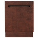 ZLINE 24 in. Tallac Series 3rd Rack Dishwasher with Auto Door Open Drying, 51dBa, Hand-Hammered Copper Panel (DWV-HH-24)