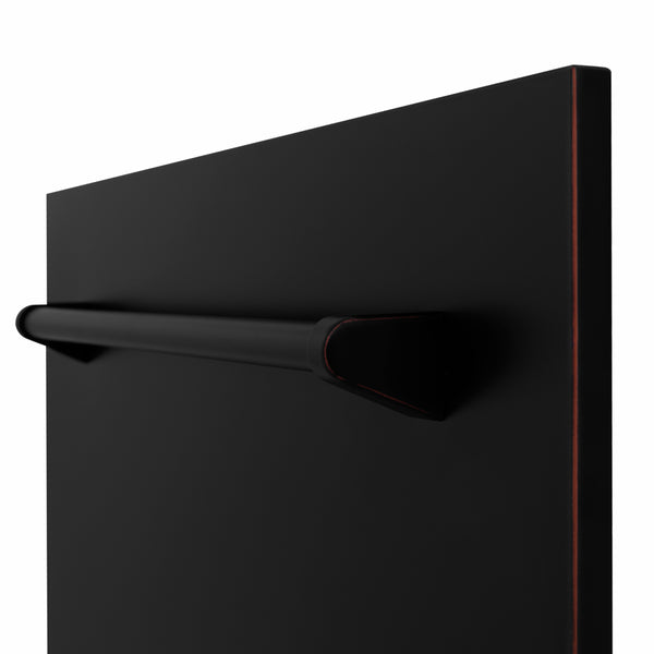 ZLINE 24 in. Tallac Series 3rd Rack Dishwasher with Auto Door Open Drying, 51dBa, Oil-Rubbed Bronze Panel (DWV-ORB-24)